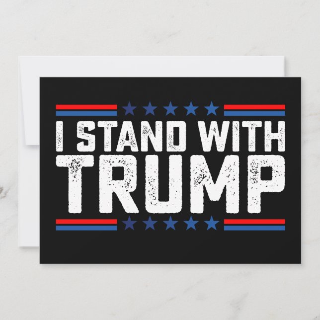 I Stand With Trump Presidential Election Vintage Invitation (Front)