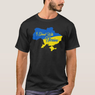 I Stand With Ukraina Map T-Shirt
