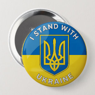 i stand with Ukraine 10 Cm Round Badge