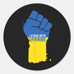 I Stand With Ukraine 11 Classic Round Sticker