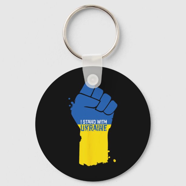 I Stand With Ukraine 11  Key Ring (Front)