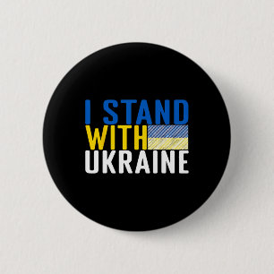 I Stand With Ukraine 15 6 Cm Round Badge
