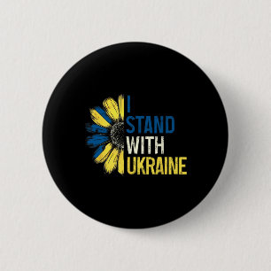 I Stand With Ukraine 2025 Shirts Ukrainian Flag Fr 6 Cm Round Badge
