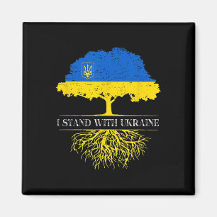 I Stand With Ukraine 2025 Shirts Ukrainian Flag Fr Magnet