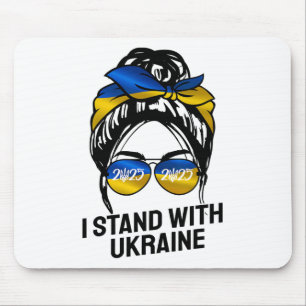 I Stand With Ukraine 2025 Shirts Ukrainian Flag Fr Mouse Pad