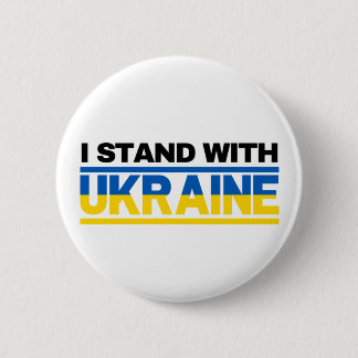 I Stand With Ukraine 6 Cm Round Badge