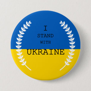 I stand with Ukraine !!! 7.5 Cm Round Badge