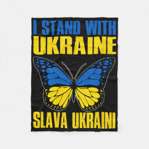 I Stand With Ukraine 7  Fleece Blanket