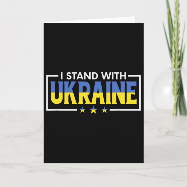 I Stand With Ukraine 8  Card (Front)