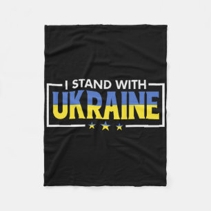 I Stand With Ukraine 8  Fleece Blanket