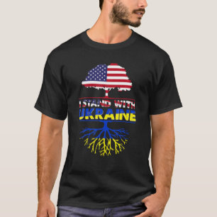 I Stand With Ukraine American Grown With Ukrainian T-Shirt