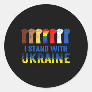 I Stand With Ukraine Anti Putin Stop The War  Classic Round Sticker