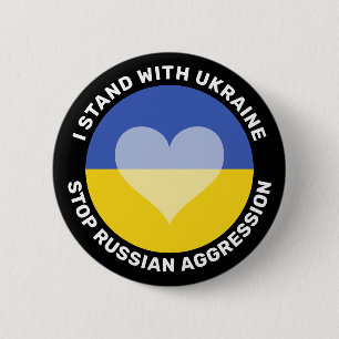 I stand with Ukraine anti war Button