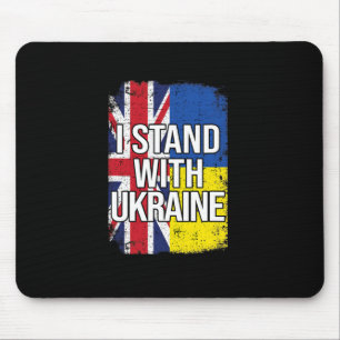 I Stand With Ukraine British United Kingdom Ukrain Mouse Pad