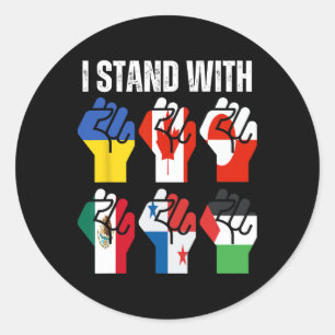 I Stand With Ukraine Canada Greenland Mexico Panam Classic Round Sticker