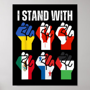 I Stand With Ukraine Canada Greenland Mexico Panam Poster