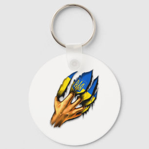 I Stand With Ukraine Coat Of Arms Ukraine Support Key Ring
