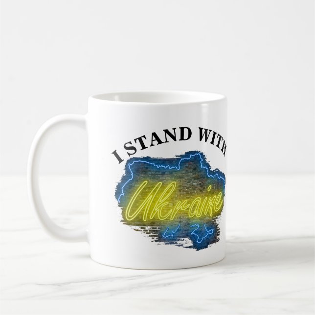 I STAND WITH UKRAINE COFFEE MUG (Left)
