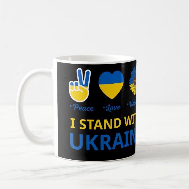 I stand with ukraine coffee mug (Left)