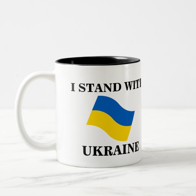 I STAND WITH UKRAINE COFFEE MUG (Left)