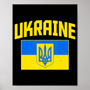 I Stand With Ukraine Distressed Raising Hand Ukrai Poster