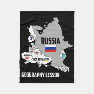 I Stand With Ukraine Europe Map Not Russia Fleece Blanket