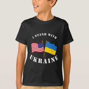 I Stand With Ukraine Flag America Shirt