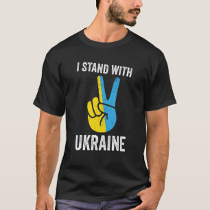 I Stand With Ukraine Flag Power Support Ukraine T-Shirt