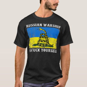 I Stand With Ukraine Flag  Russian go f yourself P T-Shirt