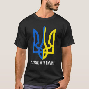 I Stand With Ukraine Flag Support Ukraine Ukrainia T-Shirt