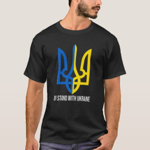 I Stand With Ukraine Flag Support Ukraine Ukrainia T-Shirt