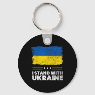 I Stand With Ukraine Flag - Ukrainian Flag - Ukrai Key Ring