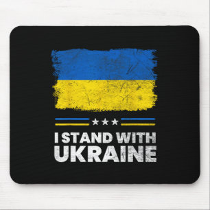 I Stand With Ukraine Flag - Ukrainian Flag - Ukrai Mouse Pad