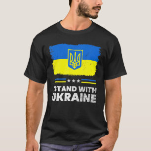 I Stand With Ukraine Flag Ukrainian Flag Ukraine T-Shirt