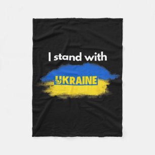 I Stand With Ukraine Fleece Blanket