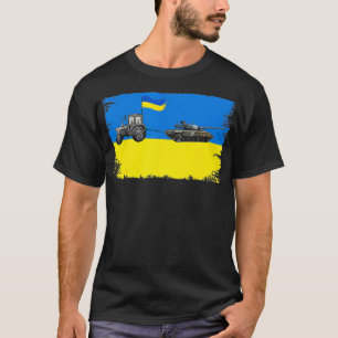 I Stand With Ukraine Funny Ukrainian Farmer  T-Shirt