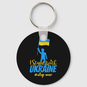I Stand With Ukraine Make Peace Stop War Support S Key Ring