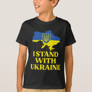 I Stand With Ukraine Map Ukrainian Support Women M T-Shirt