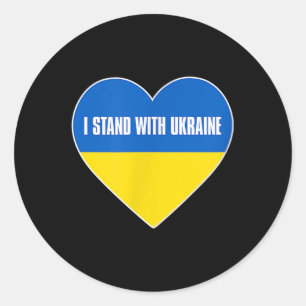 I Stand With Ukraine _ No War _ Support Ukraine _  Classic Round Sticker