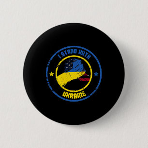 I Stand With Ukraine Patriot 6 Cm Round Badge