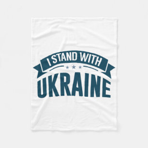 I Stand With Ukraine - Patriotic Caring Crisis Rus Fleece Blanket