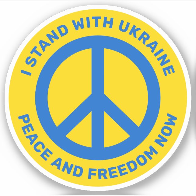 I stand with Ukraine peace symbol no to war (Front)