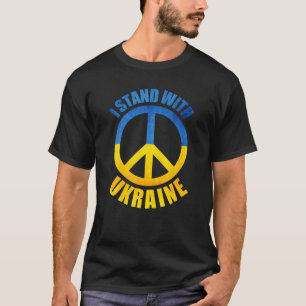 I Stand With Ukraine Peace Symbol T-Shirt