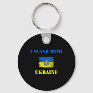 I Stand With Ukraine Shirt Ukrainian Flag Support Key Ring