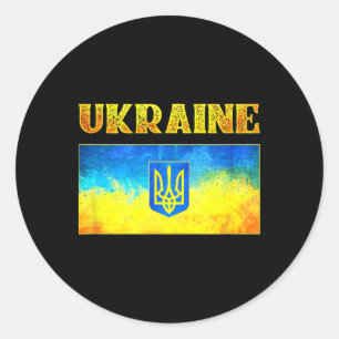 I Stand With Ukraine Shirt Ukrainian Flag Ukraine  Classic Round Sticker