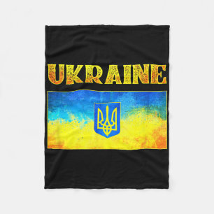 I Stand With Ukraine Shirt Ukrainian Flag Ukraine Fleece Blanket