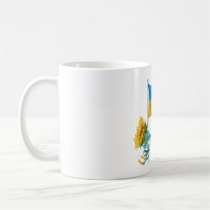 I stand with Ukraine slogan Ukraine Supporter Flag Coffee Mug