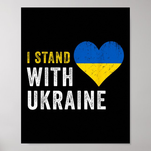 I Stand With Ukraine _ Stop Putin Stop War Support Poster (Front)