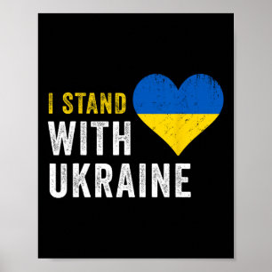 I Stand With Ukraine Stop Putin Stop War Support U Poster