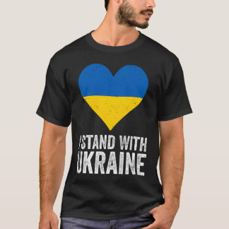 I Stand With Ukraine Stop Putin Stop War Support U T-Shirt